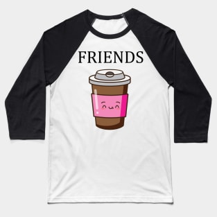 Best Friends Donut & Coffee BFF Matching Baseball T-Shirt